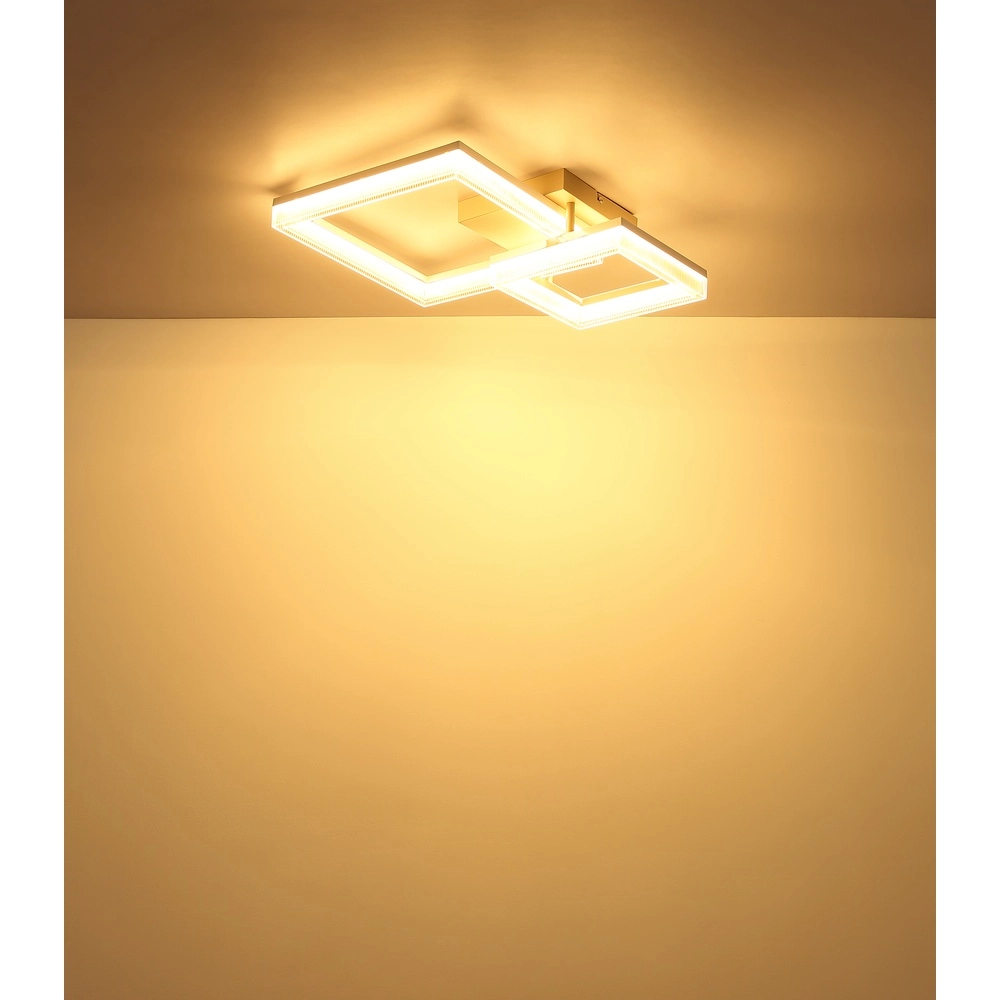 Moderne Deckenleuchte Zara sandbraunes Quadrat Globo 9007371576074