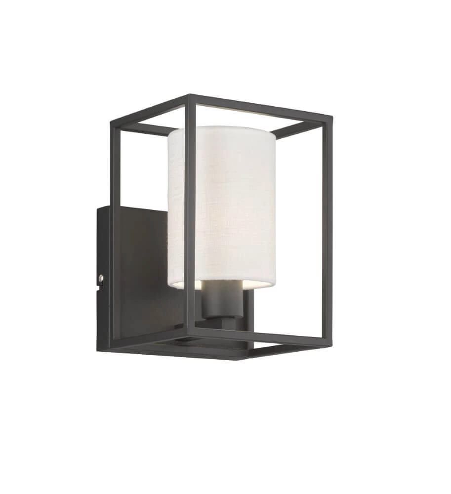 Ländliche Wandlampe Gilli weiße Kapuze