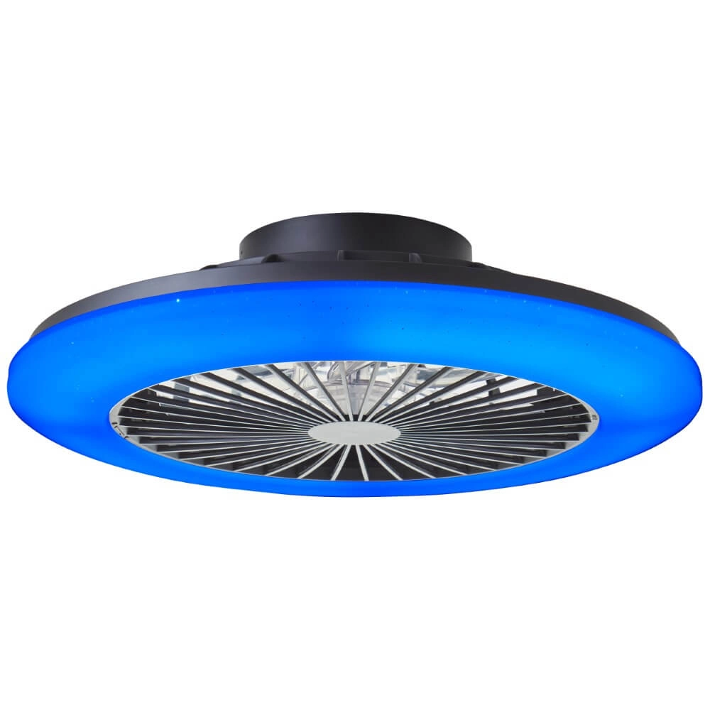 Schwarzer Fächer Salerno mit RGB-Funktion Brilliant 4004353435881