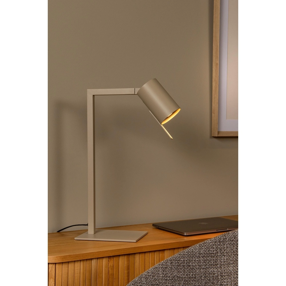 Moderne Schreibtischlampe Lesley Sandbraun Lucide 5411212032089