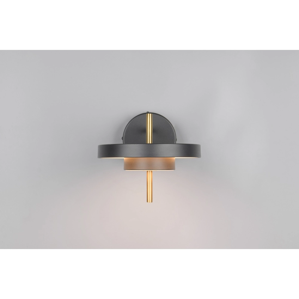 Moderne Wandleuchte Keaton schwarz mit gold Trio 4017807655742