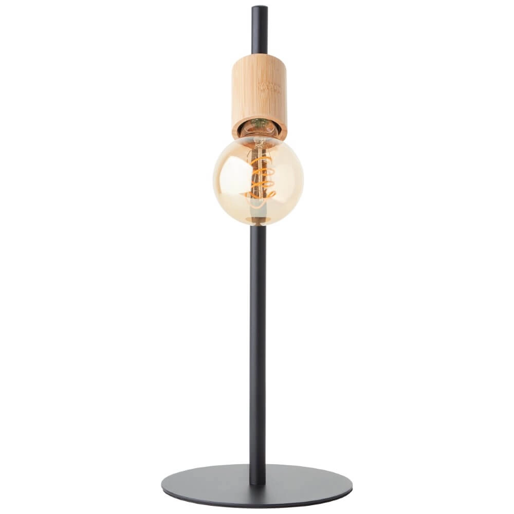 Wandlampe Benny schwarz mit Holz Brilliant 4004353408397