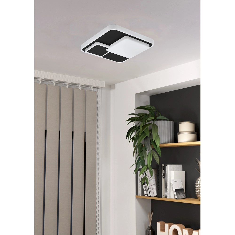 Moderne Deckenlampe Lepreso Schwarzes Quadrat Eglo 9002759756673