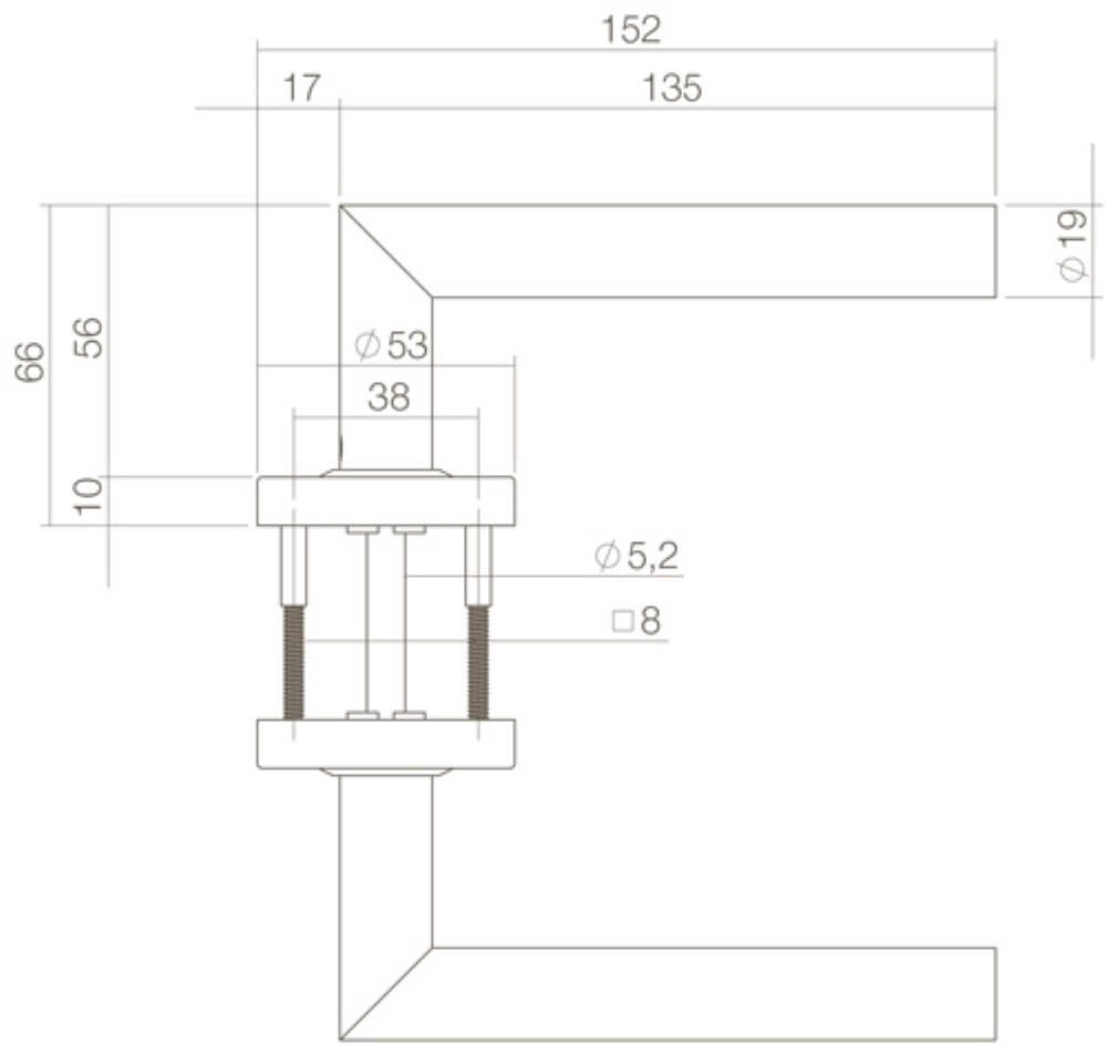 Fester Türgriff Jura schwarz Intersteel 8714186400555