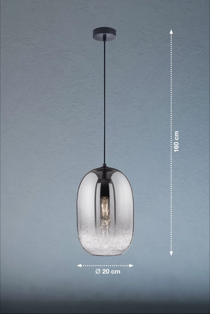 Hängelampe aus Rauchglas Trace Fischer & Honsel 4003694607131