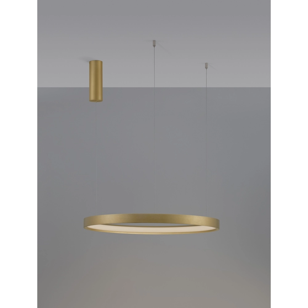 Runde Pendelleuchte Perrine gold Ø 60cm