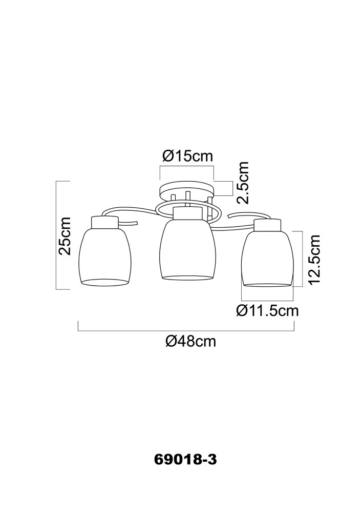 Deckenlampe Pessoa Iv Schwarz Globo 9007371329045