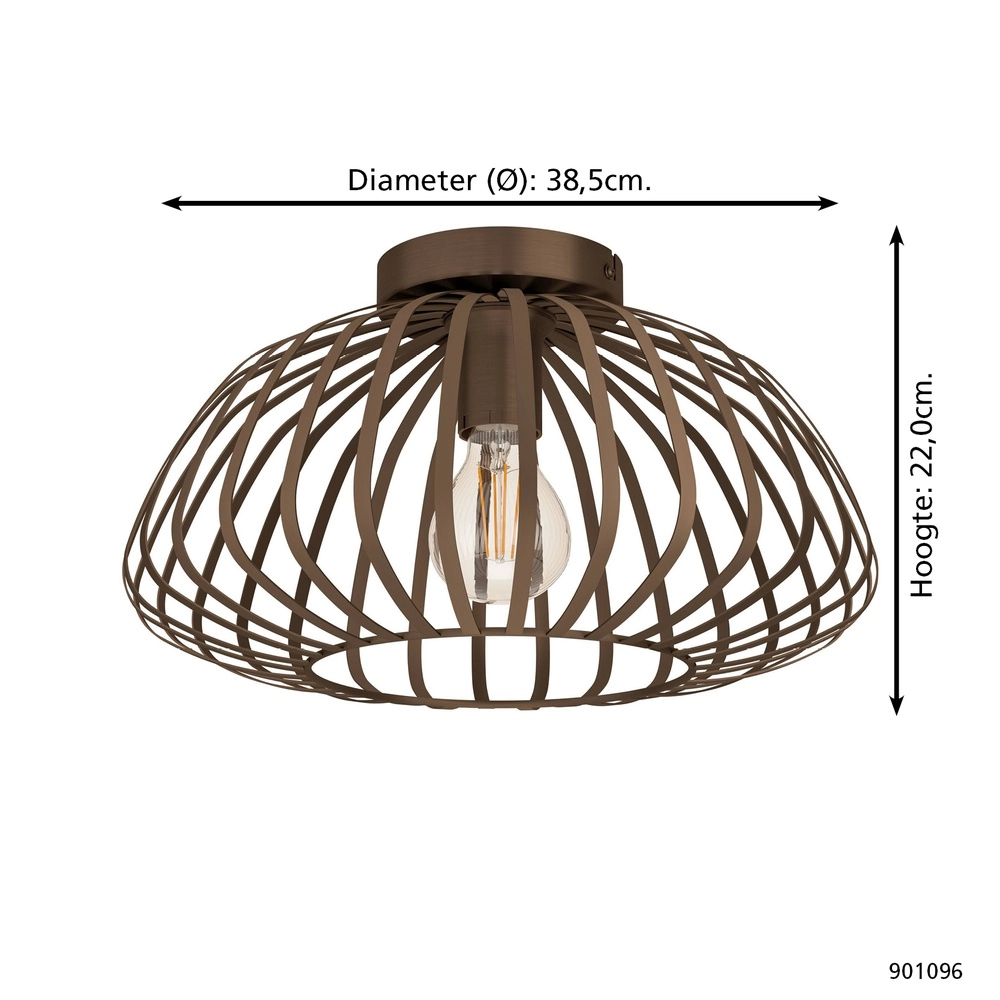Bronzene Deckenlampe Espinal Ø 38,5 cm - 1x E27 Eglo 9008606312573