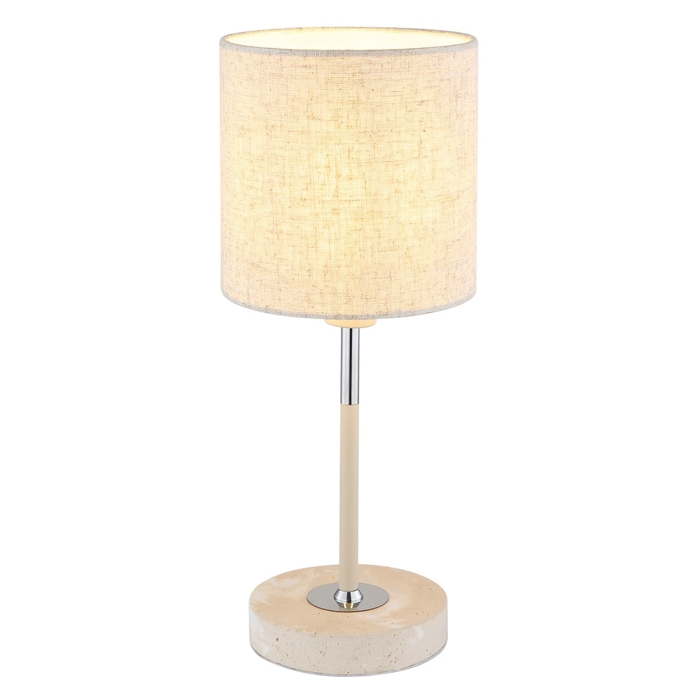 Tischlampe Deleon sandbraun Ø 15cm Globo 9007371569908