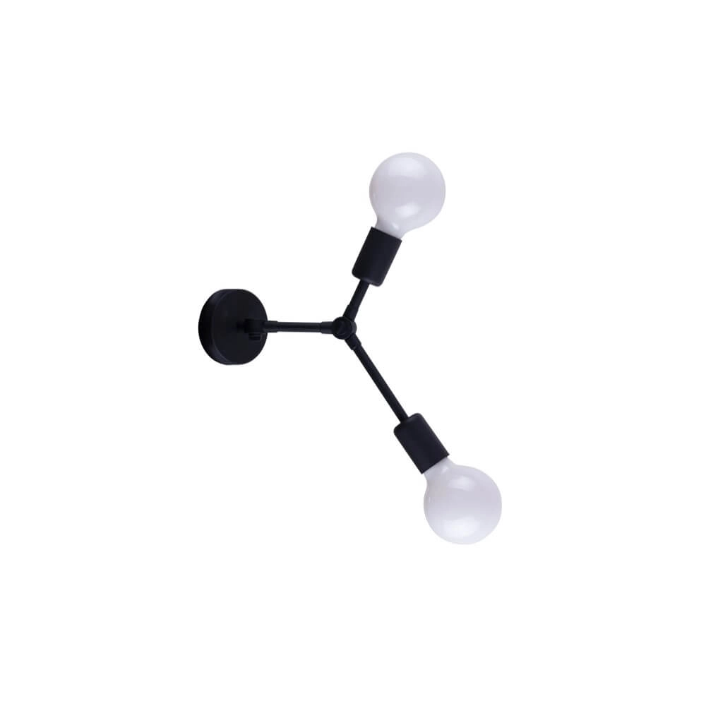 Schwarze Wandlampe Twig