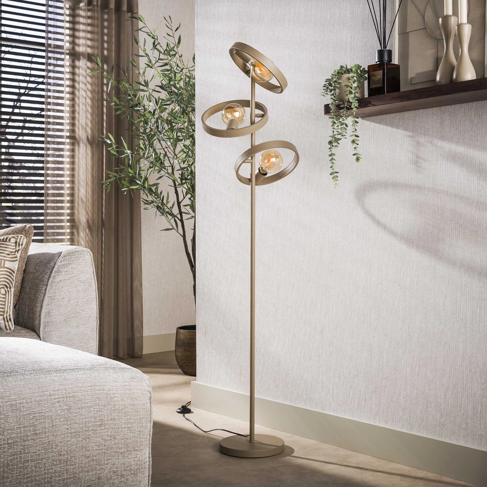 Ring-Stehlampe Hover 155 cm hoch – Sand Lyora 8716803513303