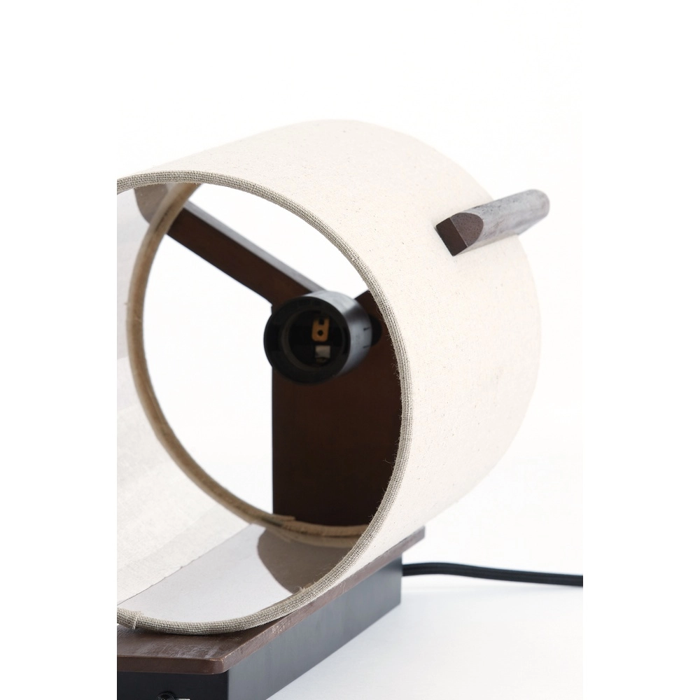 Wandlampe im dänischen Design Litto Walnussbraun mit Leinen Light & Living 8717807792732