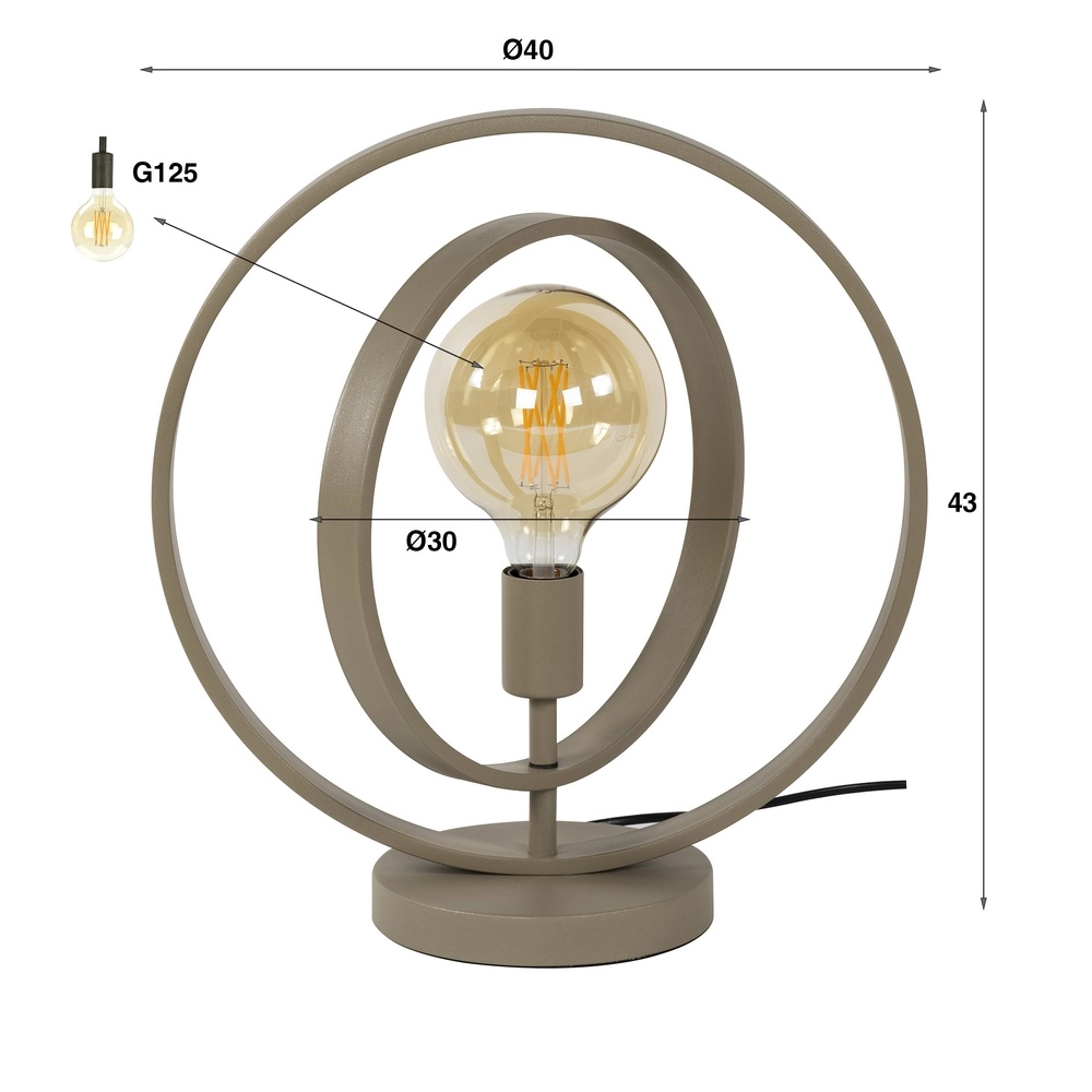 Sandtischlampe Turn 1x E27 - Ø 40cm Lyora 8716803513051