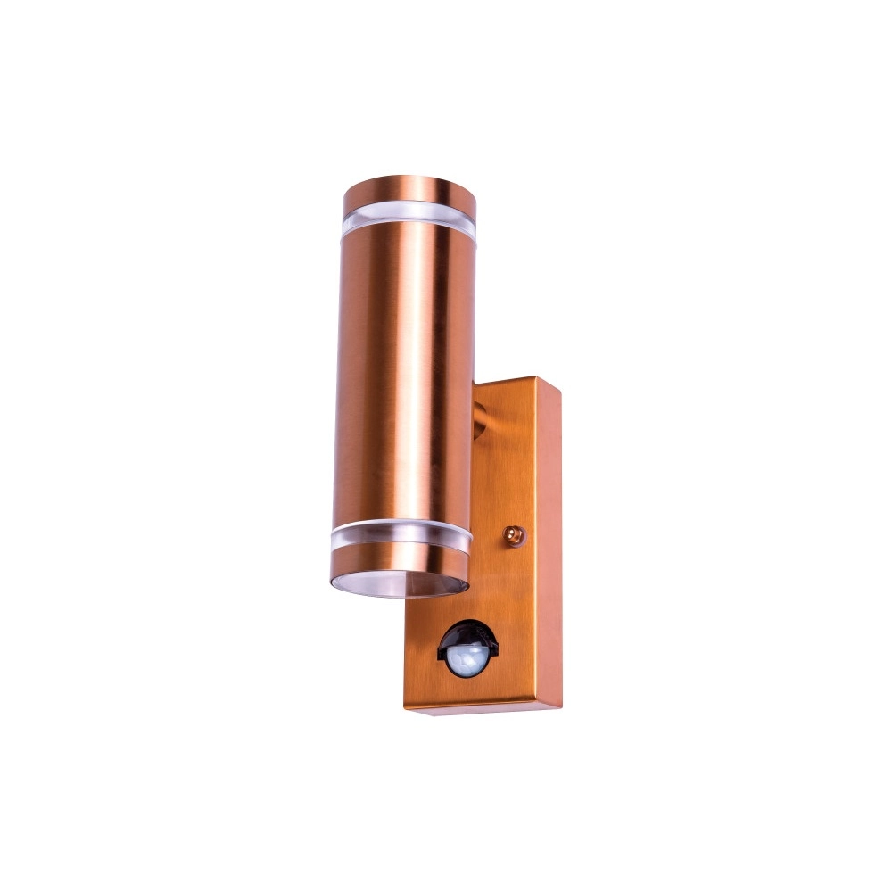 Doppelwand-Scheinwerfer mit Sensor Opden Rotes Kupfer – 2x GU10