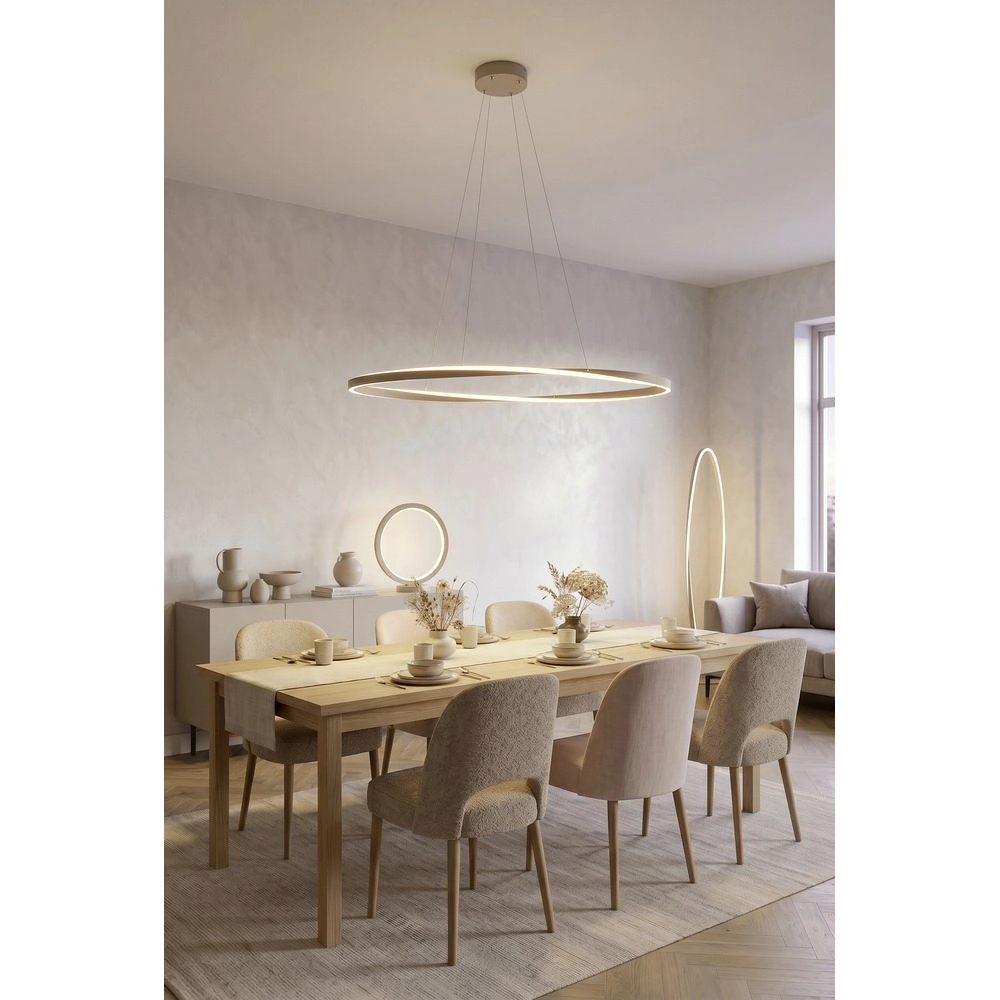 Design-Pendellampe Camerota Sandbraunes Oval Eglo 9008606391370