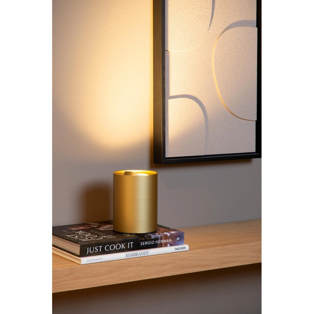 Design-Tischlampe Tube Gold