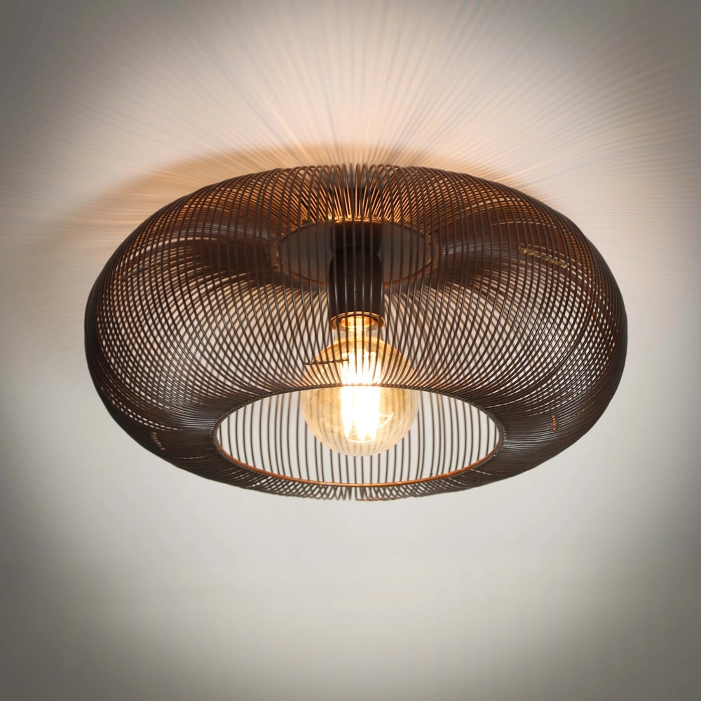 Drahtdeckenlampe Copper Ø 43cm – schwarzer Nickel