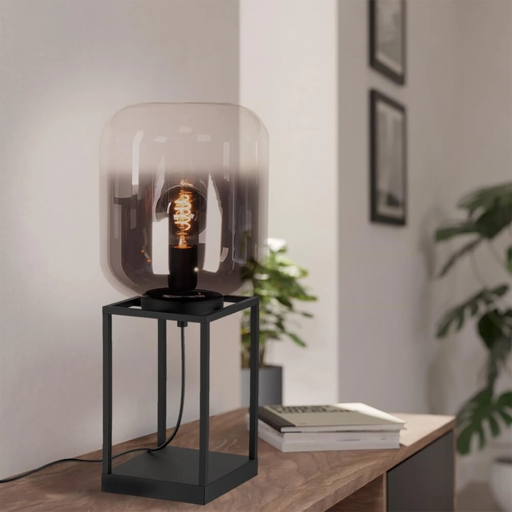 Rauchfarbene Tischlampe Bulciago 59cm Stars of Light 9002759399887