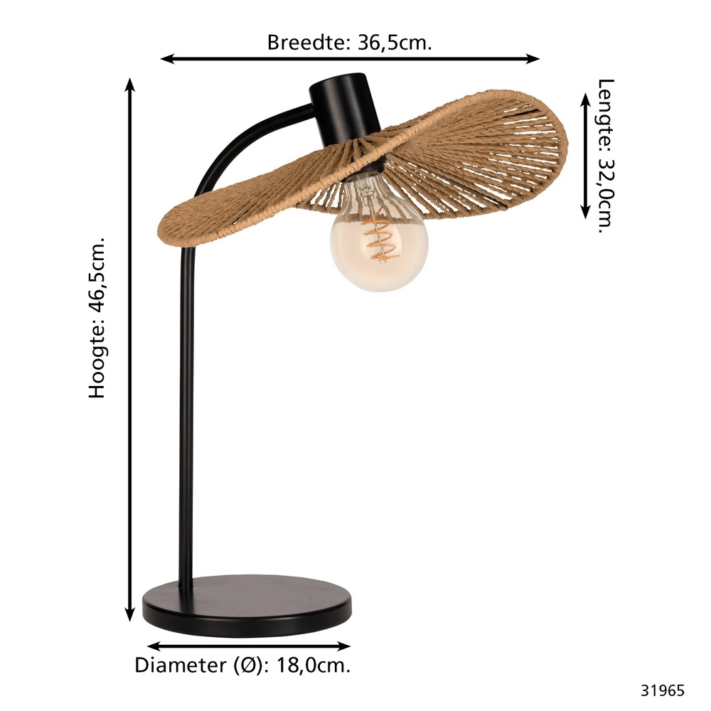 Rattan-Tischlampe Siruela Eglo 9002759319656
