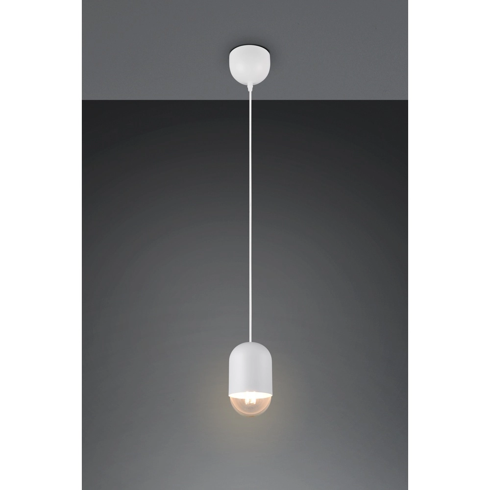 Einzigartige Pendelleuchte Nara weiß Ø 10,5cm Trio 4017807661798