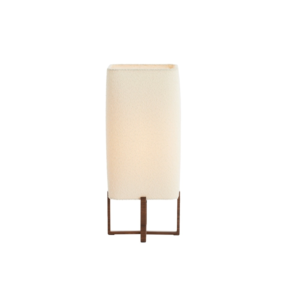 Tischlampe Wyn 50,5 cm – cremefarbenes Seil mit Walnuss-Optik Light & Living 8717807792565
