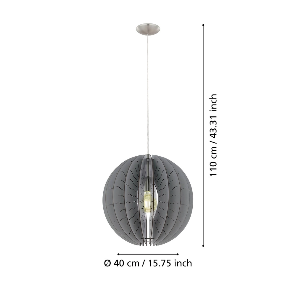 Moderne Pendellampe Fabessa Nickel Eglo 9002759328221