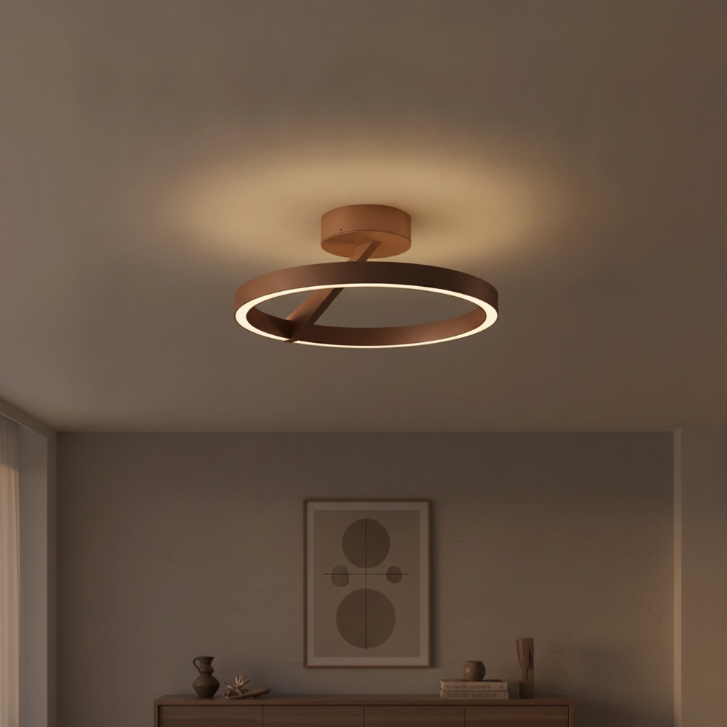 Design-Deckenlampe Oregon Ø 33cm – Gebürsteter Bronze