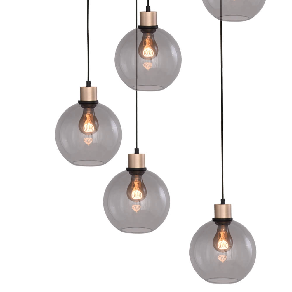 Vide-Hängelampe Lazise 5x Ø 20cm gold Masterlight 8718121303079