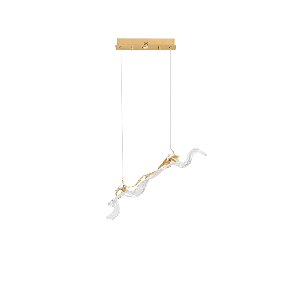 Goldene Pendellampe Avesa mit klarem Glas Lyora 5212063500419