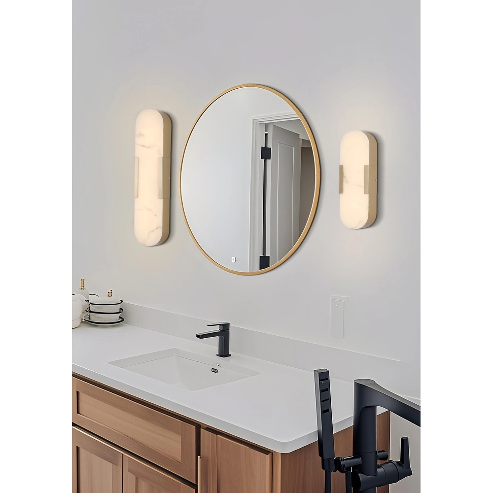 Wandleuchte Opaline gold 35cm Searchlight 5053423300733
