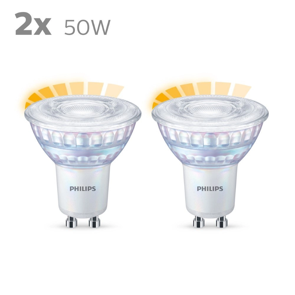 3,8W - GU10 - 2200-2700K - 345 lumen 2er-Set Philips 8718699776435