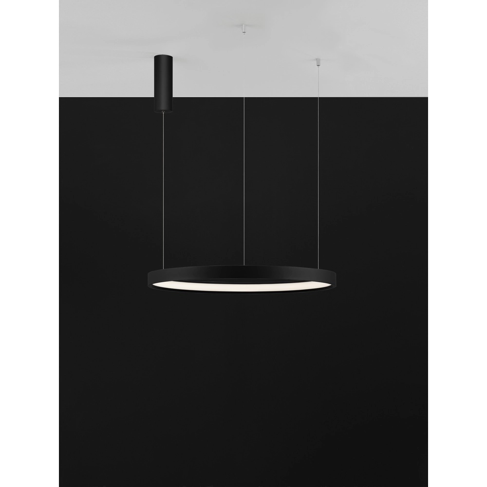 Runde Pendelleuchte Perrine schwarz Ø 60cm Lyora 5212017438416