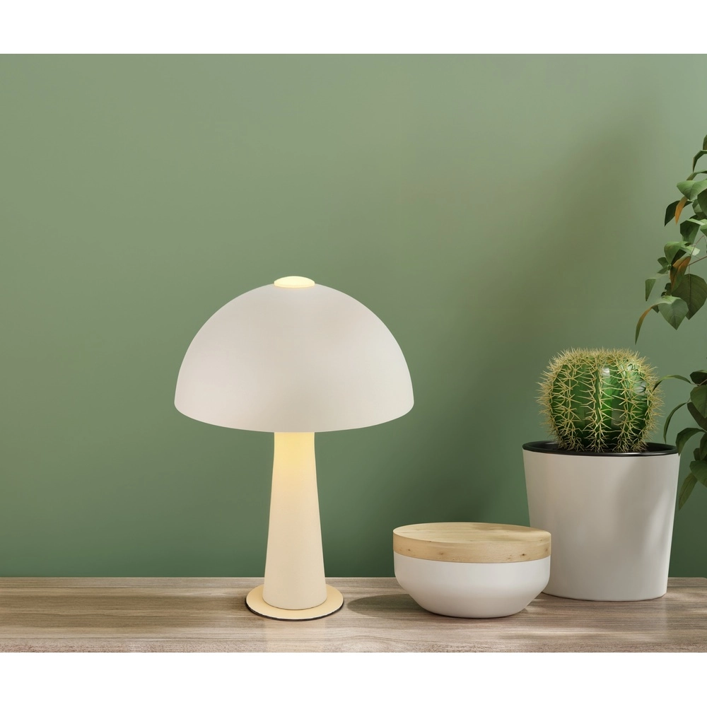 Moderne Tischlampe Julia Sandbraun Globo 9007371589616