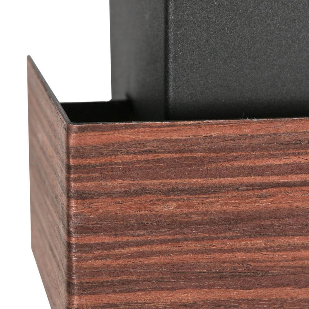Wandleuchte Muro schwarz mit Holz S Steinhauer 8712746177749