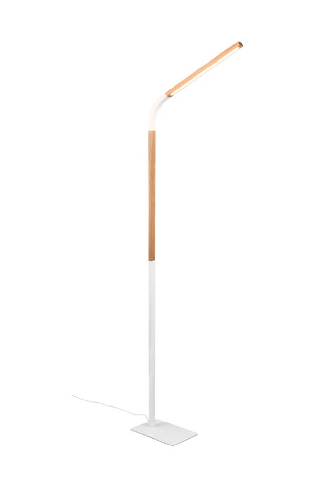 Flexible Leselampe Norris weiß mit Holz Trio 4017807600025