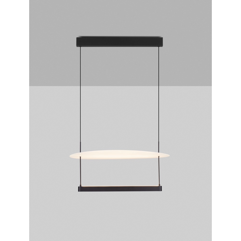 Design-Pendelleuchte Diona Ø 60cm schwarz mit weiß Lyora 5212017451439