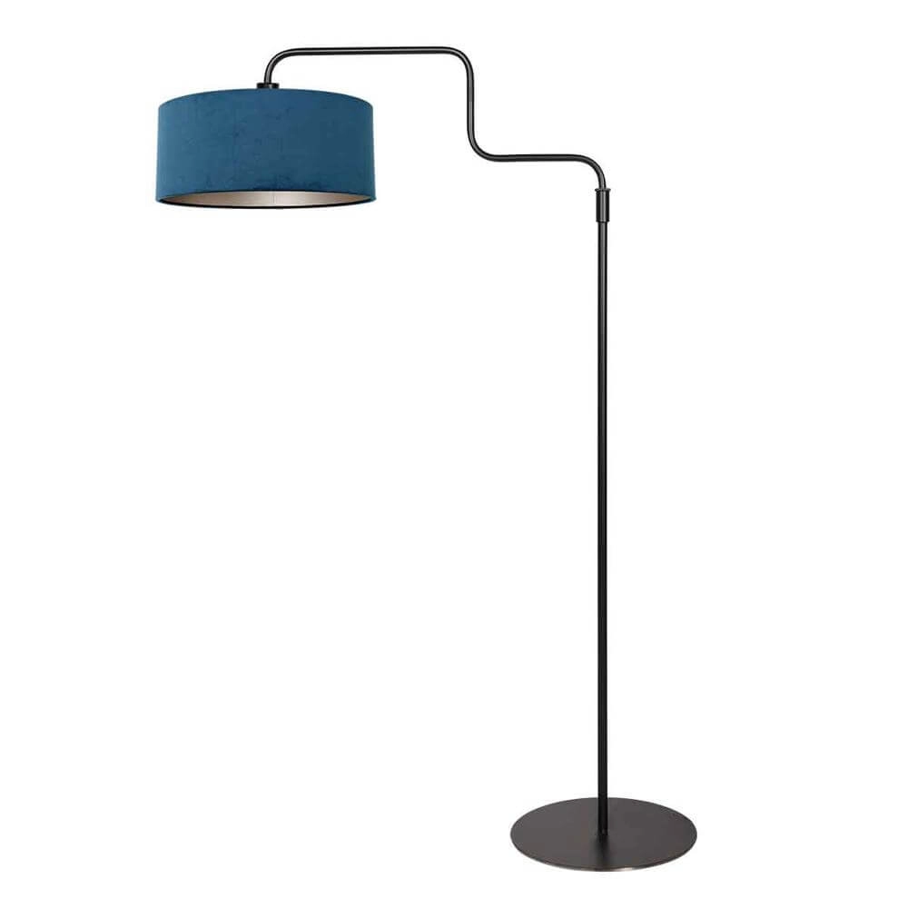 Stehlampe Bloeba schwarz mit blauer Kapuze Steinhauer 8712746177015