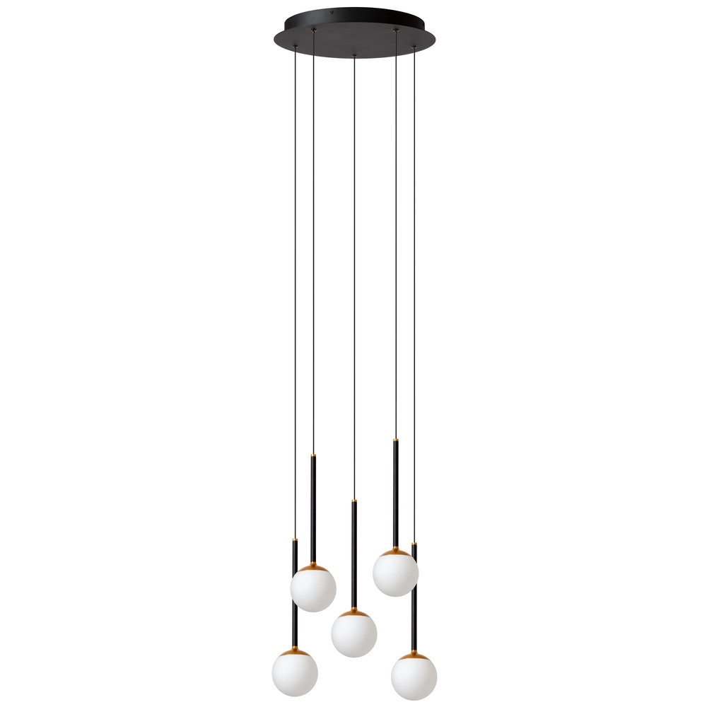 Vide Pendellampe Calina 5-Licht mit weißen Kugeln Premium by Lucide 5411212241979