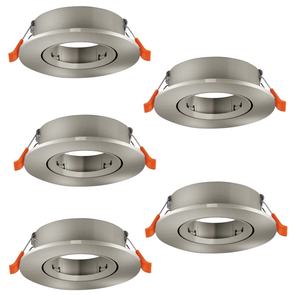 Set mit 5 Einbaustrahlern Barranco nickel Ø 9cm