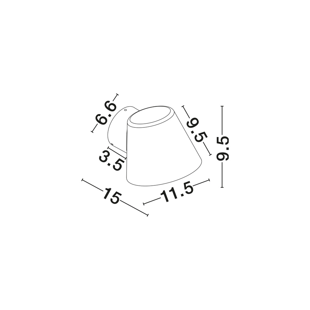 Design-Wandlampe Bell Schwarz Lyora 5212017488107