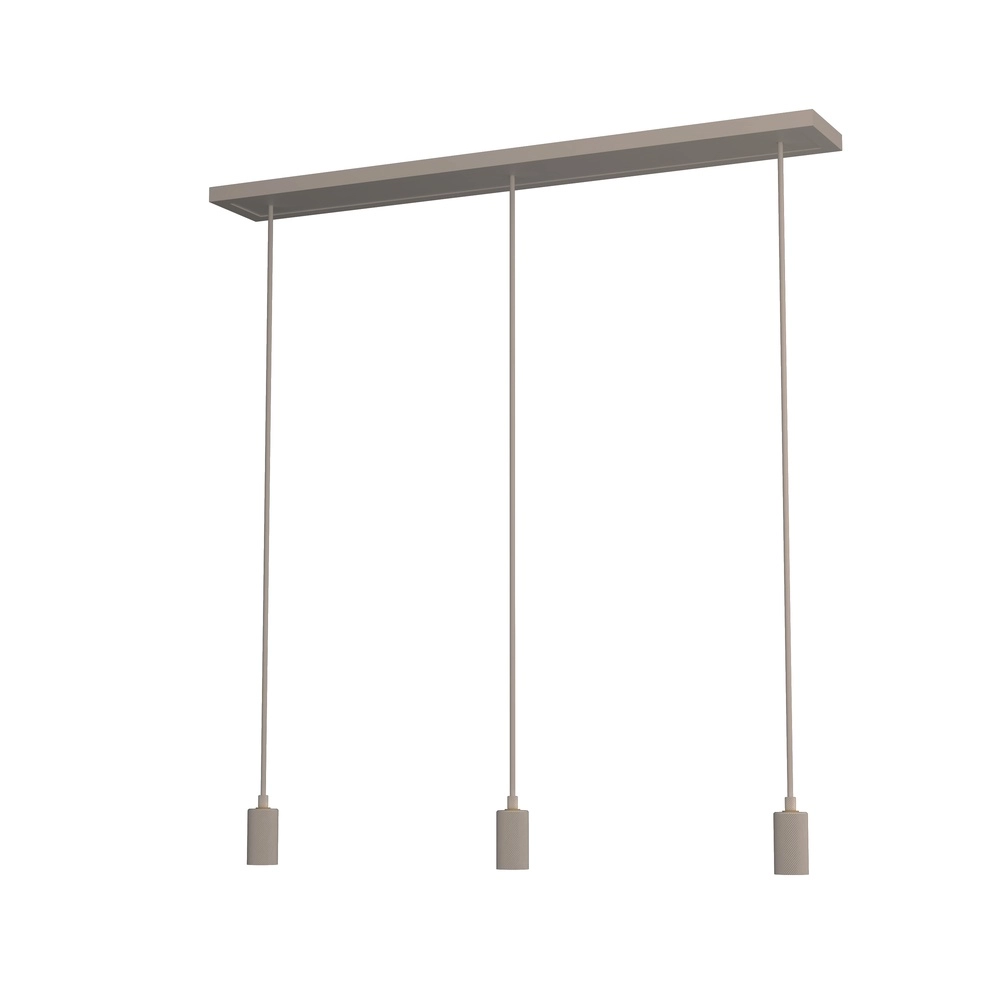 Sandbraune Pendellampe Madox 3-Licht