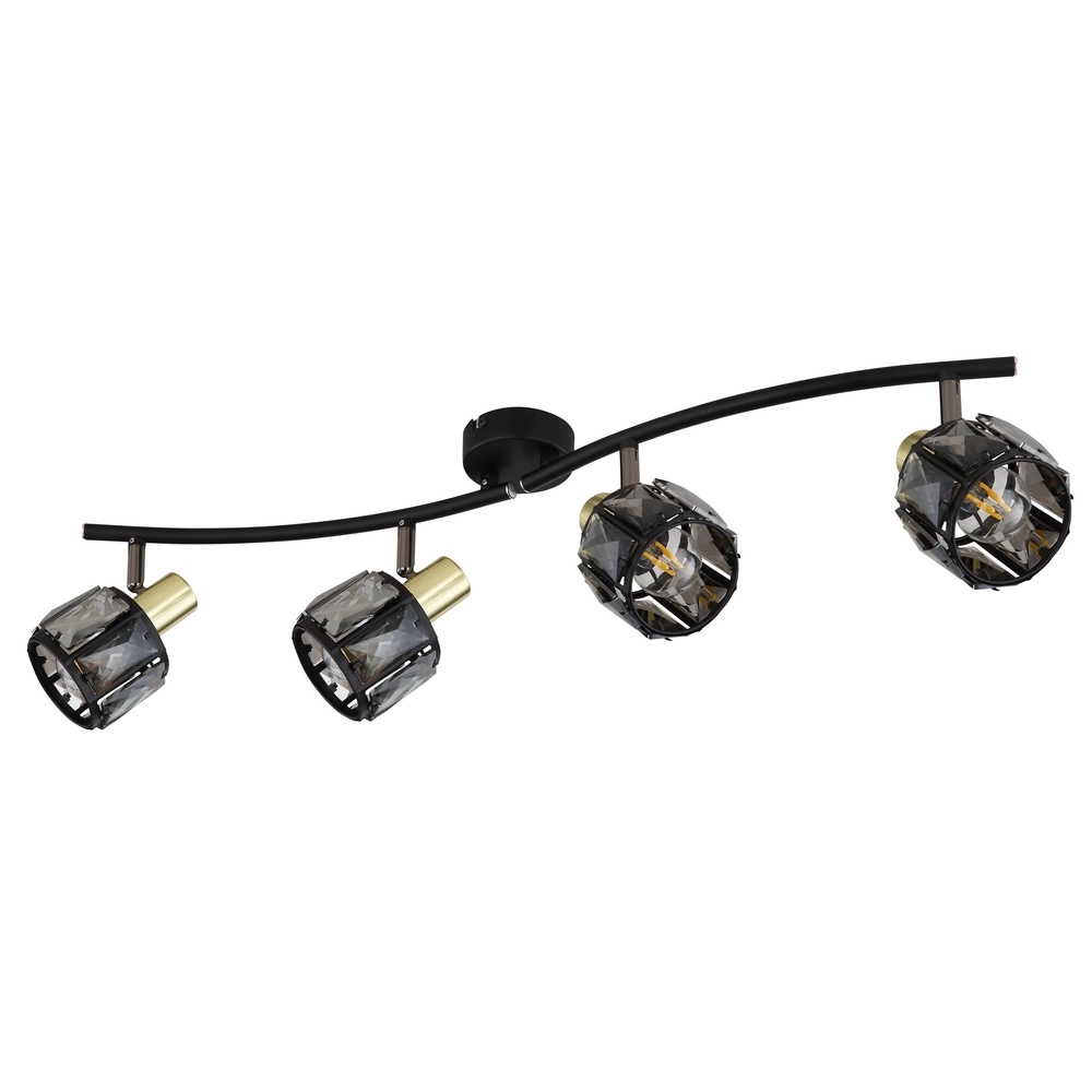 4-Licht Deckenlampe Indiana Schwarz Globo 9007371443055