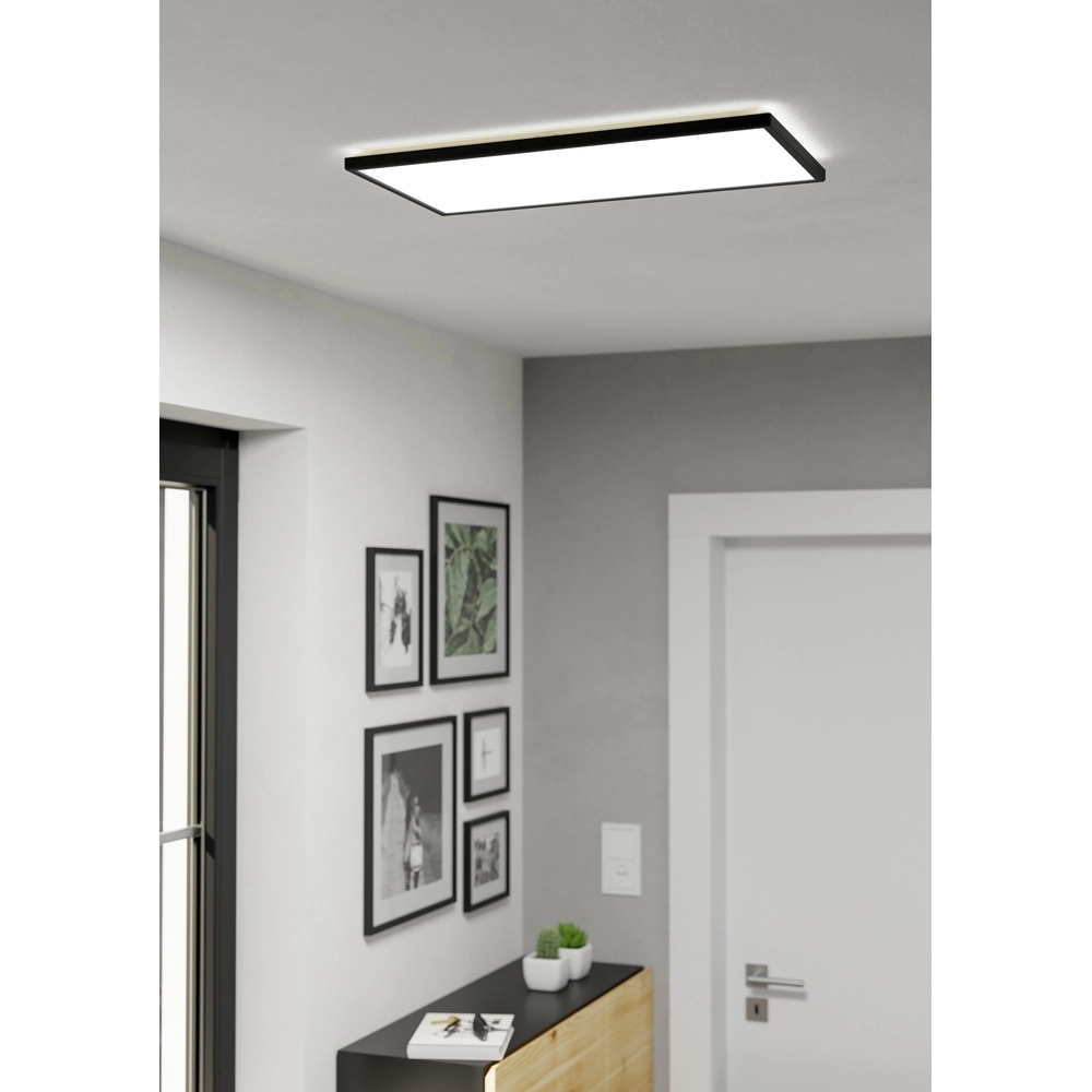 Deckenlampe im Badezimmer Rovito Quadrat – Schwarz – 57x30 cm Eglo 9008606329908