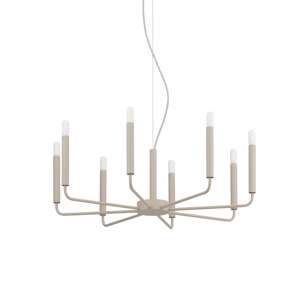 Moderner Kronleuchter Orto sandbraun Ø 73 cm Lyora 5903139125253