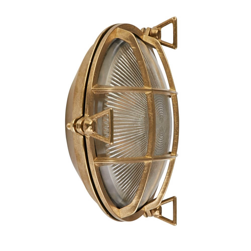Klassische Wandleuchte Bulkhead Gold Searchlight 5053423247403