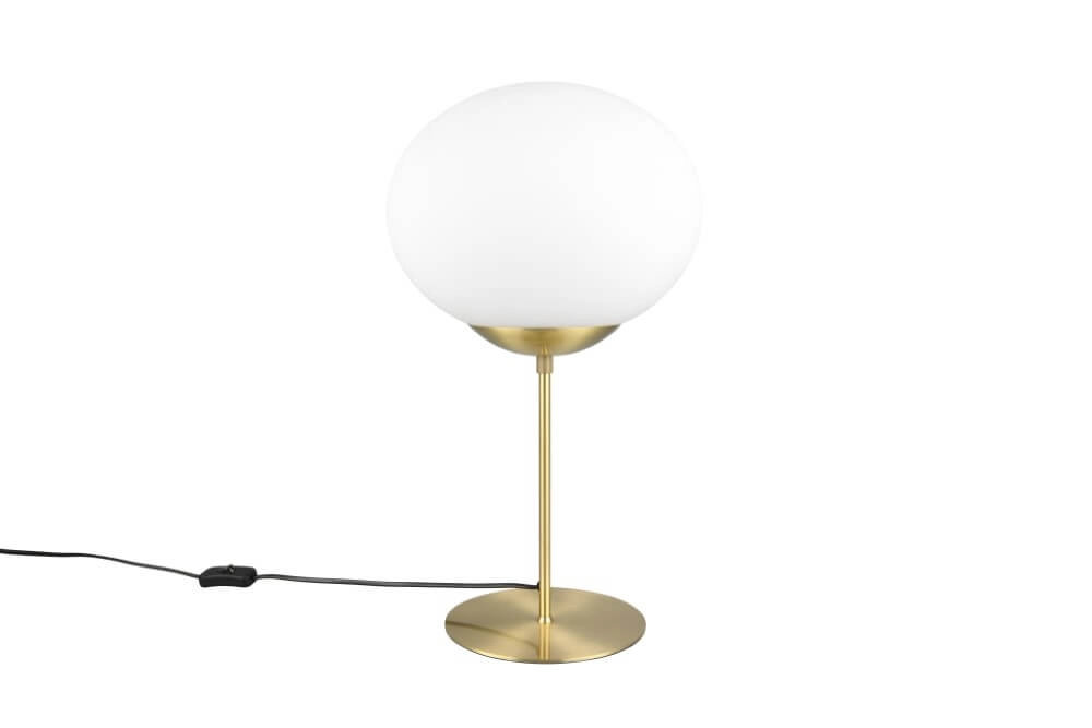 Tischlampe Fomento Ø 30 cm – Messing mit weißem Glas Trio 4017807616170