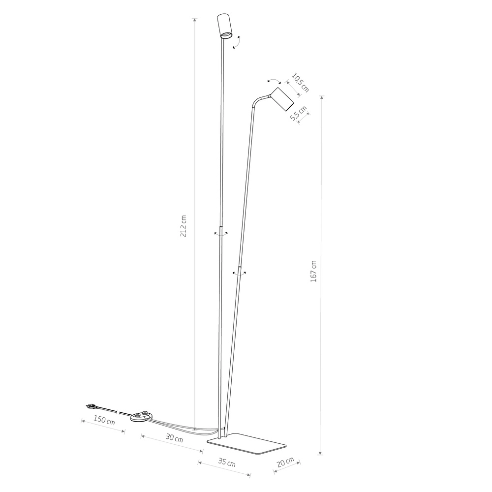 Stehlampe Mono Sandbraun Lyora 5903139125413