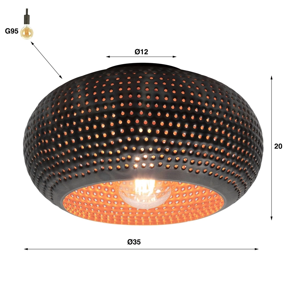 Lochdeckenlampe Punch Ø 35cm - E27 Lyora 8716803512801