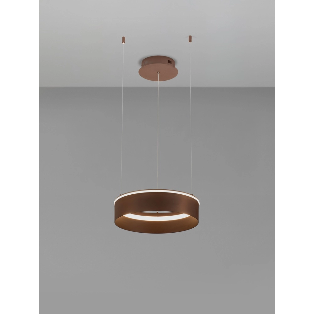 Moderne Pendellampe Olivia braun Ø 40 cm Lyora 5212017494238