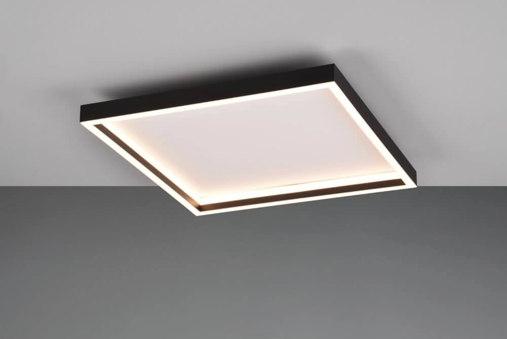 Quadratische schwarze Deckenleuchte Rotonda Trio 4017807577648